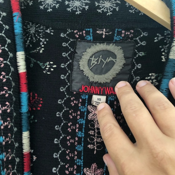 JOHNNY WAS WOMEN'S BLACK AYA KIMONO size XS fits 4-8 - Picture 6 of 8